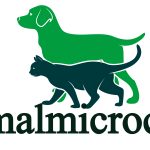 animal microchips logo with a green dog and grey car